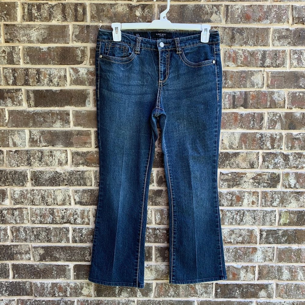 Nine West Women's Mid Rise Boot Cut Jeans